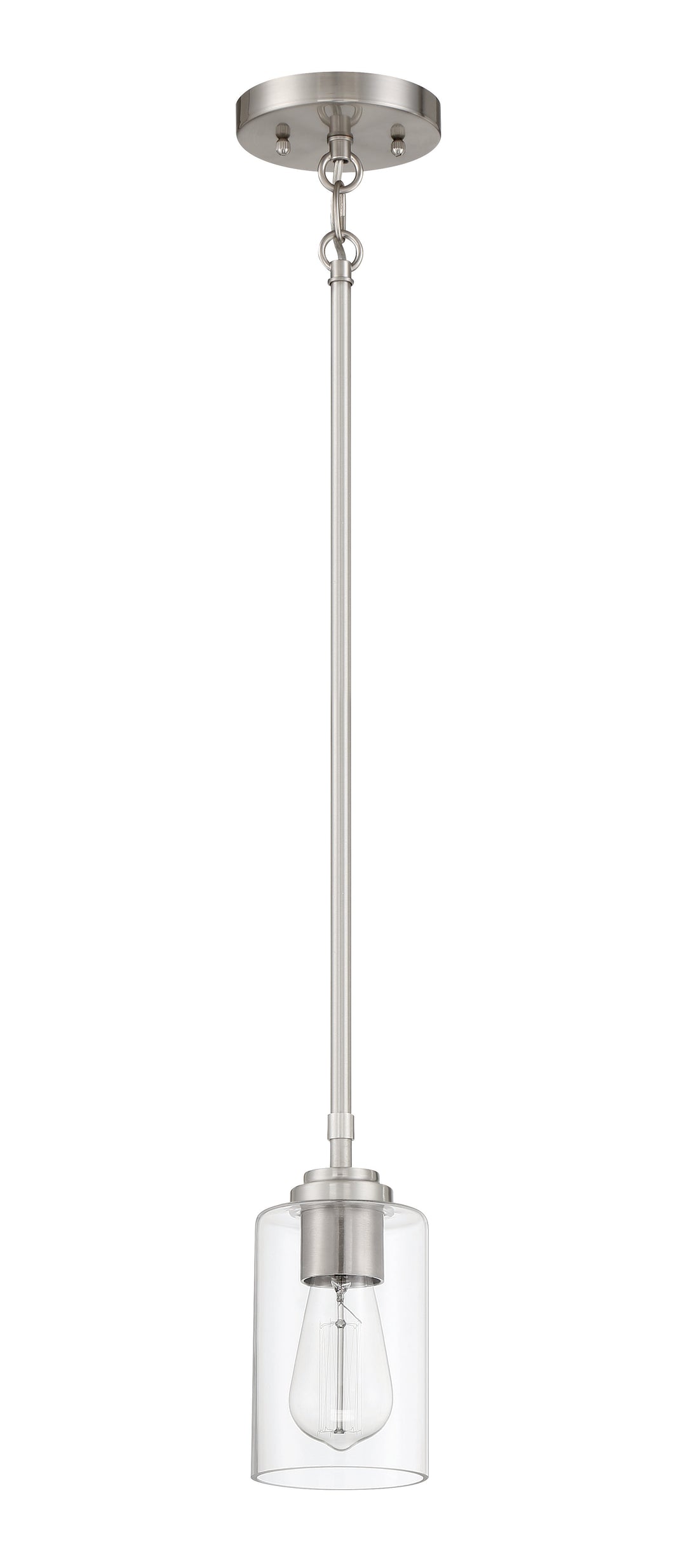 CRAFTMADE Stowe 1 Light Mini Pendant in Brushed Polished Nickel