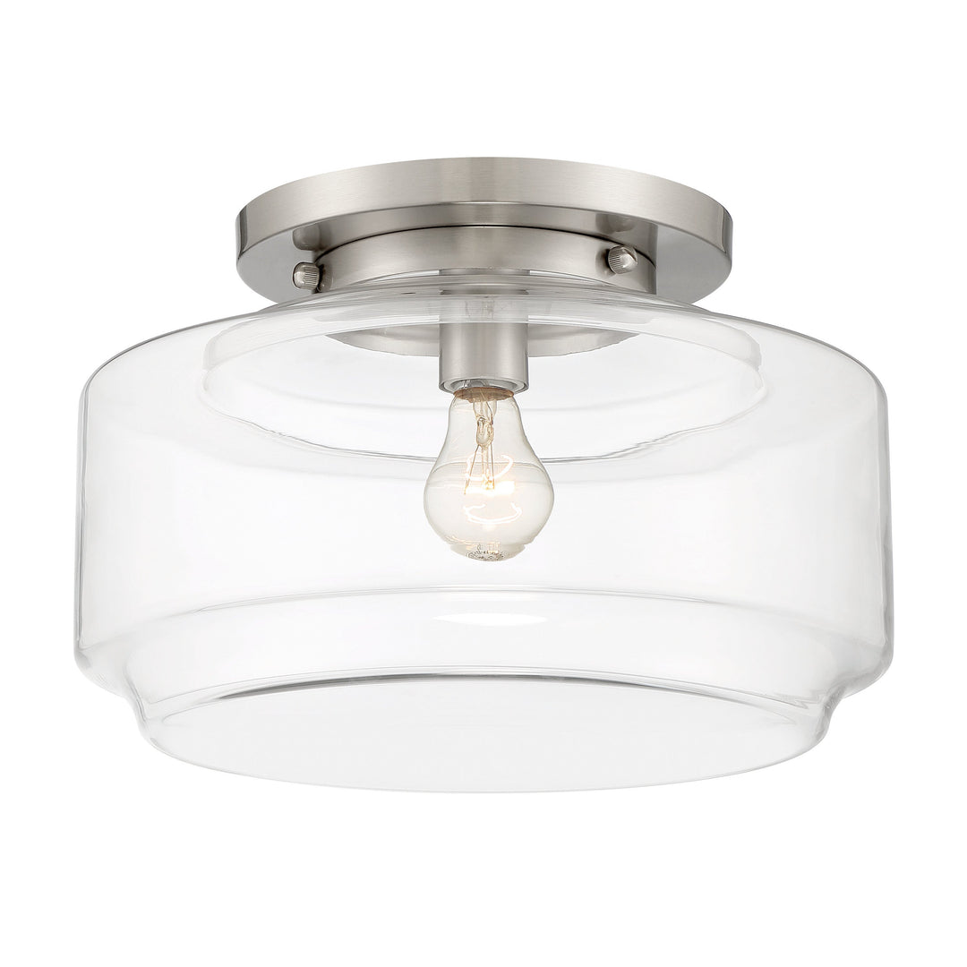 Peri 1 Light 14" Flushmount in Brushed Polished Nickel CRAFTMADE