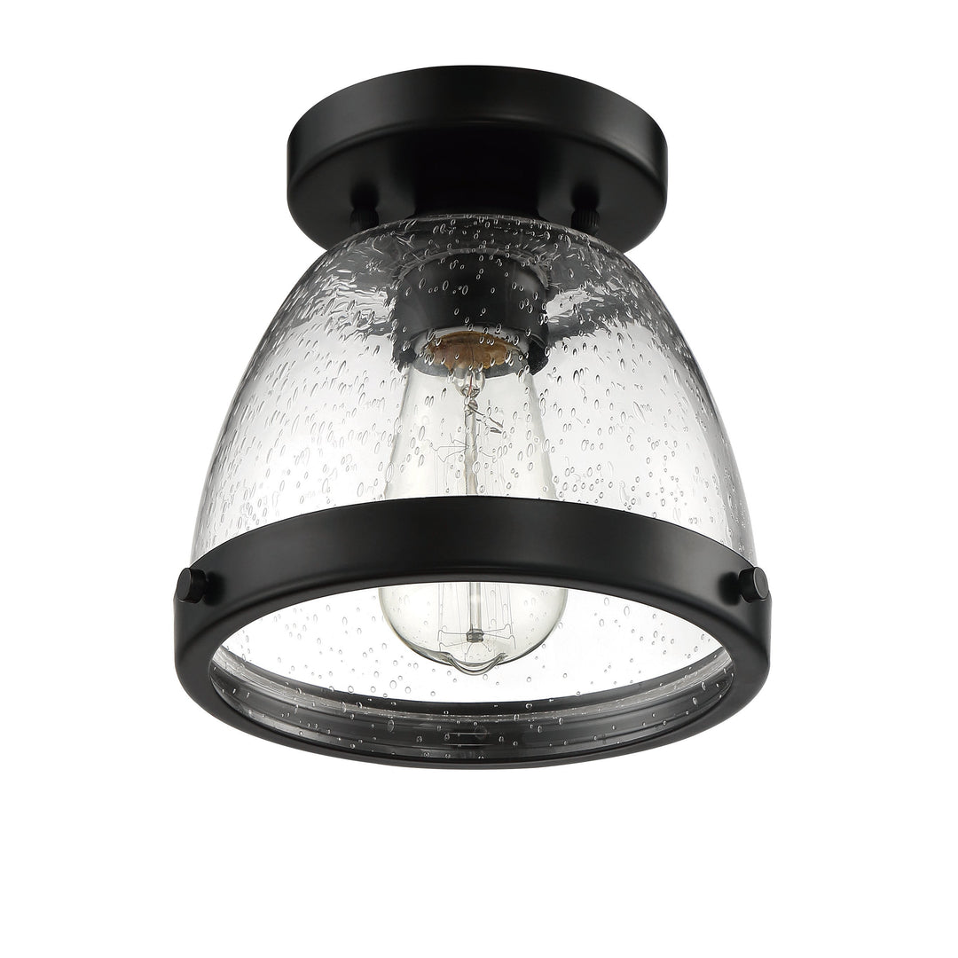 CRAFTMADE Lodie 1 Light 7.5" Flushmount in Flat Black