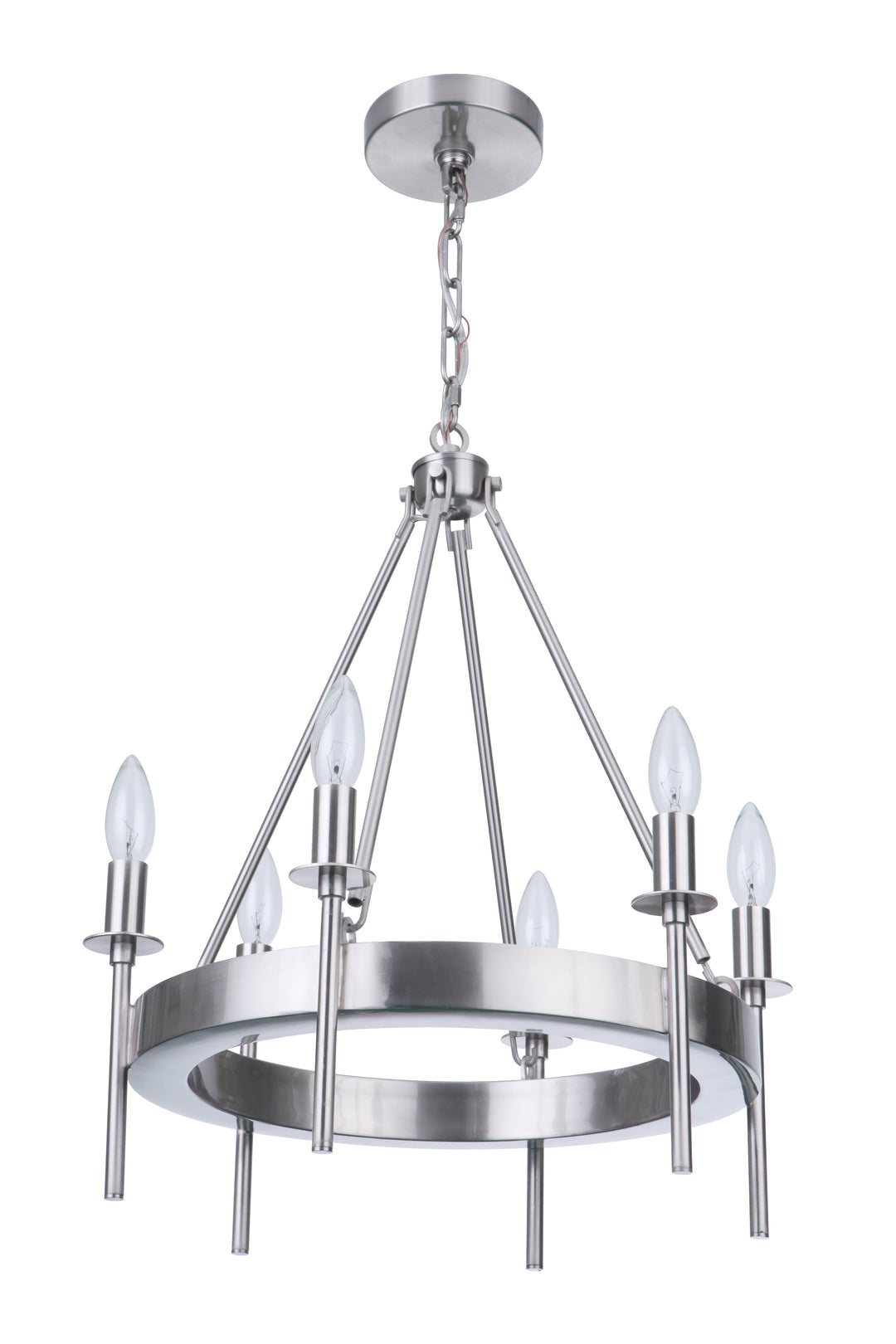 CRAFTMADE Larrson 6 Light Chandelier in Brushed Polished Nickel