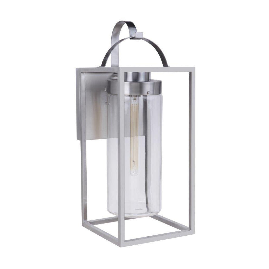 CRAFTMADE Neo 1 Light Extra Large Outdoor Wall Lantern in Satin Aluminum