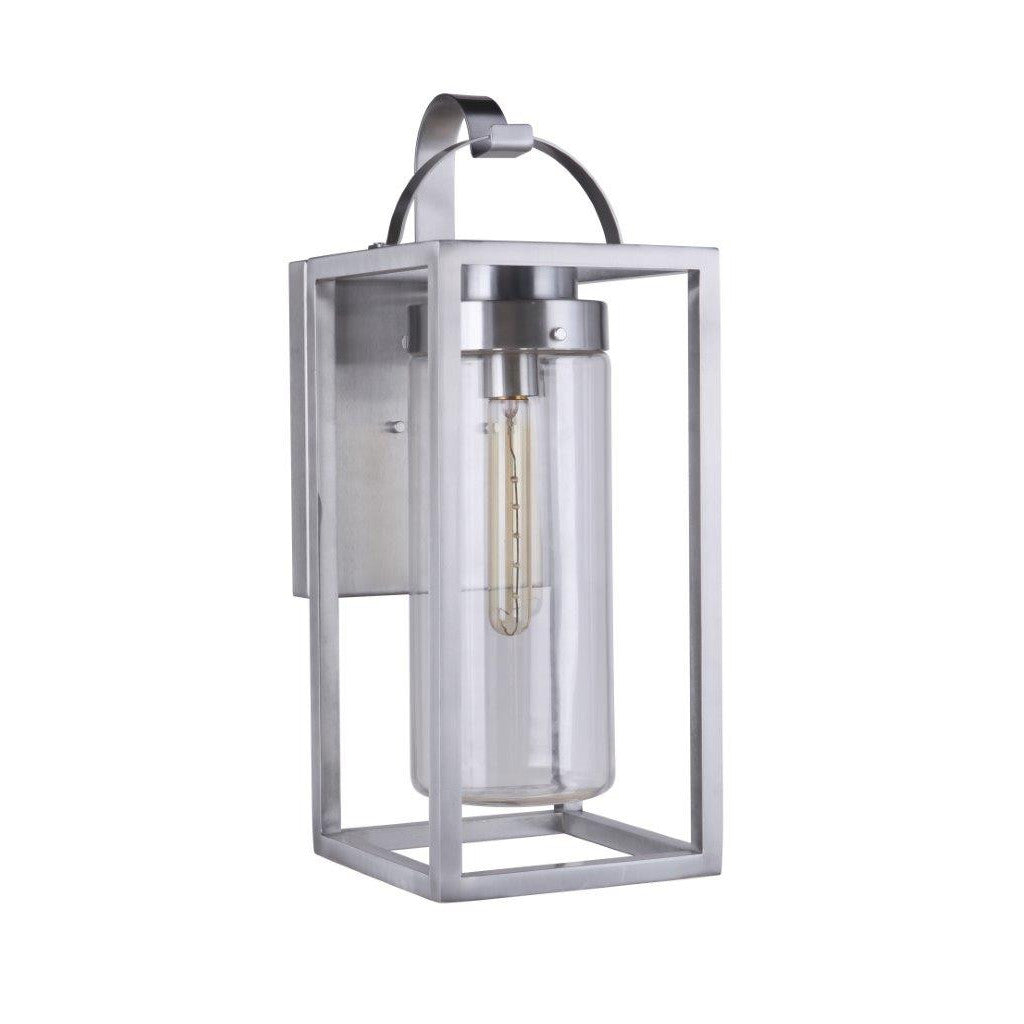 CRAFTMADE Neo 1 Light Medium Outdoor Wall Lantern in Satin Aluminum