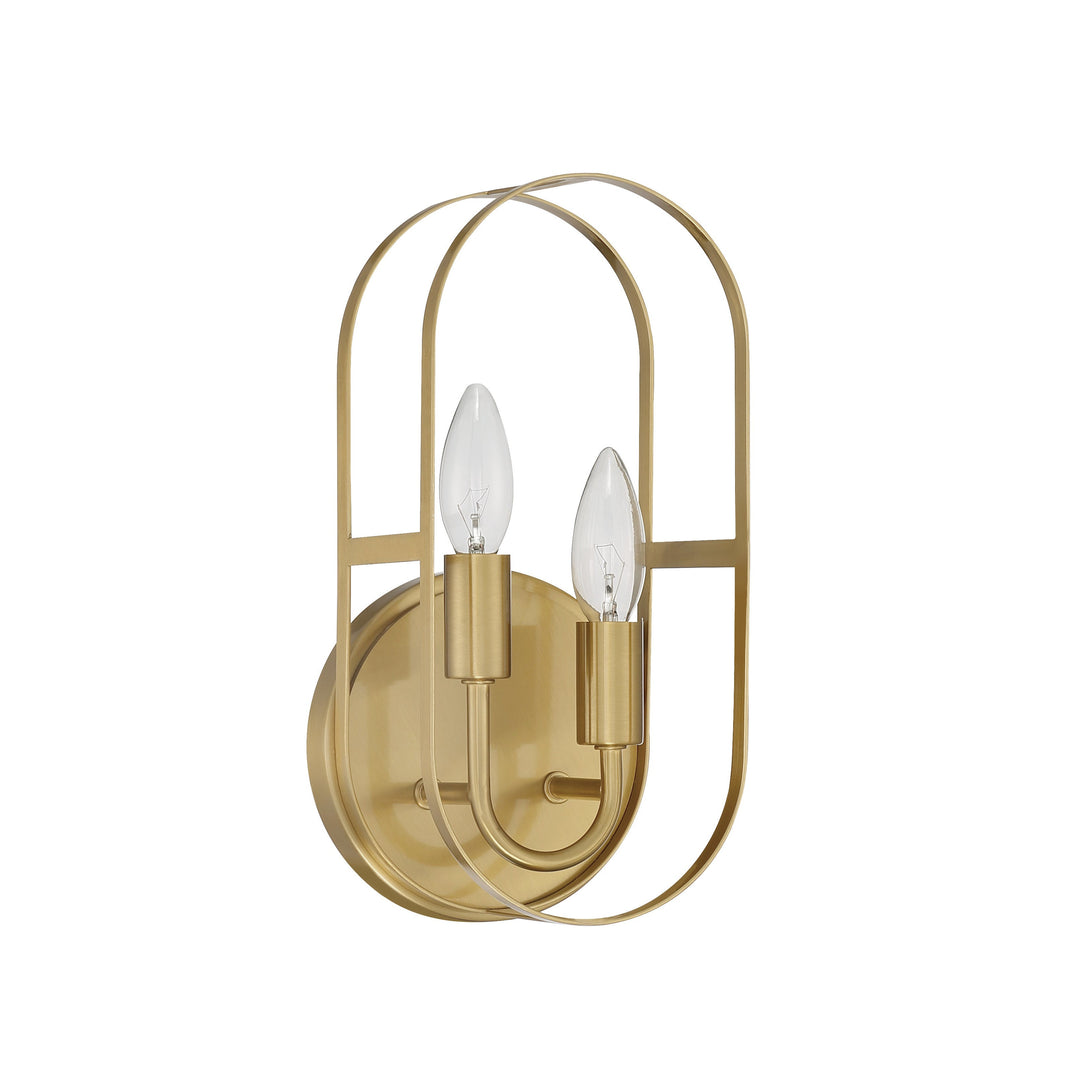 CRAFTMADE Mindful 2 Light Sconce in Satin Brass