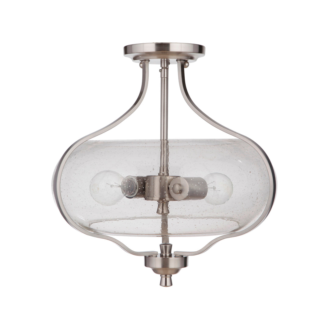 CRAFTMADE Serene 2 Light Semi Flush in Brushed Polished Nickel