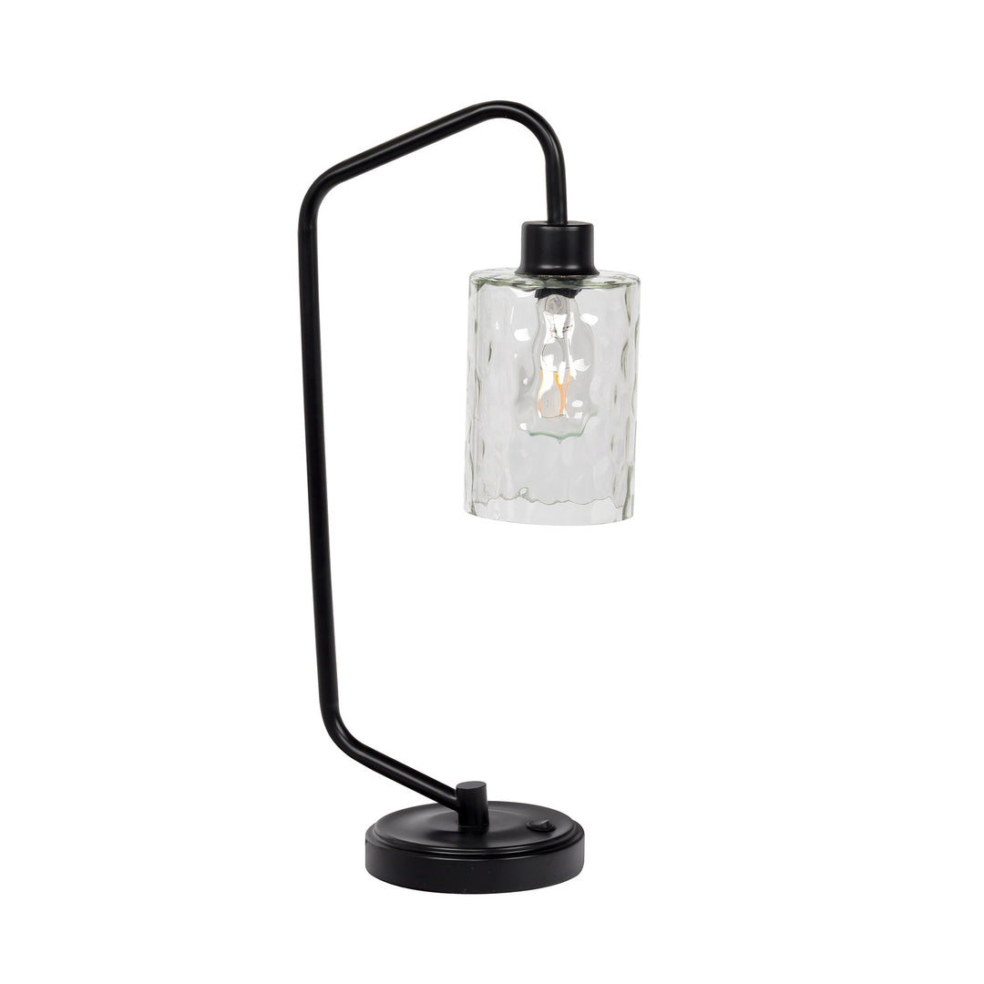 CRAFTMADE 1 Light Metal Base Table Lamp w/ USB in Flat Black