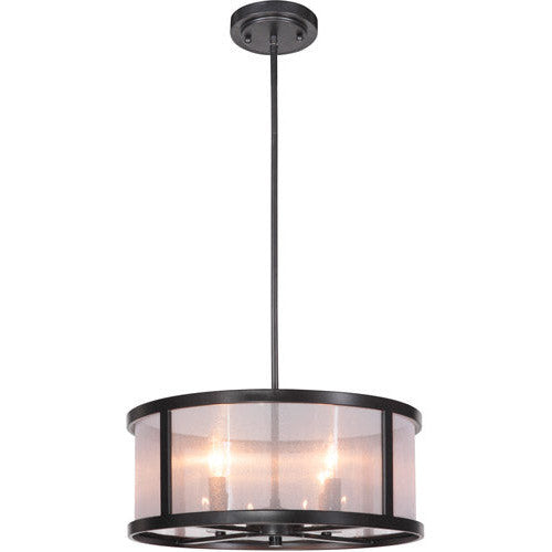 Danbury 4 Light Pendant in Matte Black CRAFTMADE