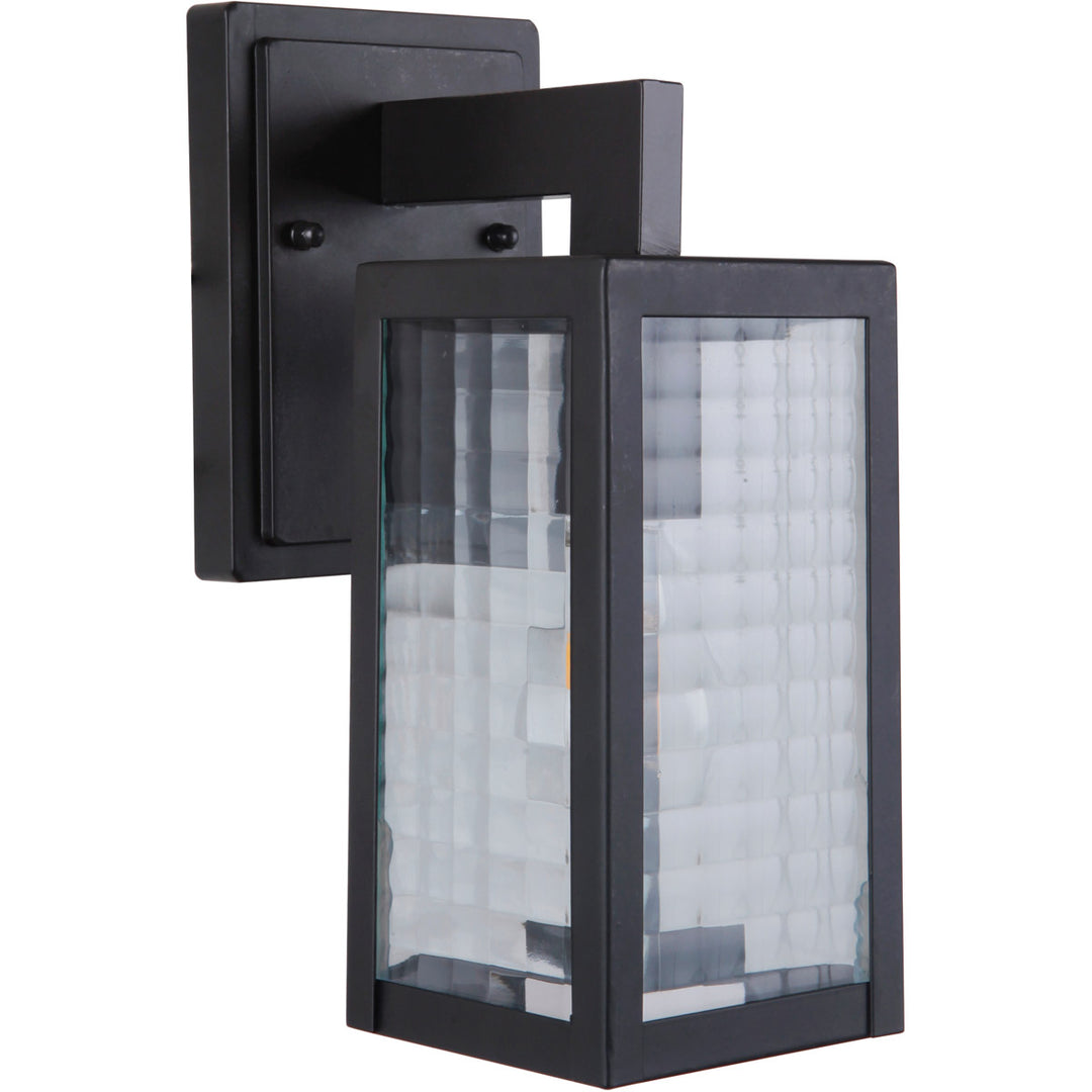 Deka 1 Light Small Outdoor Wall Lantern in Midnight CRAFTMADE