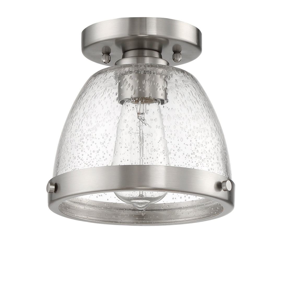 CRAFTMADE Lodie 1 Light 9.5" Flushmount in Brushed Polished Nickel