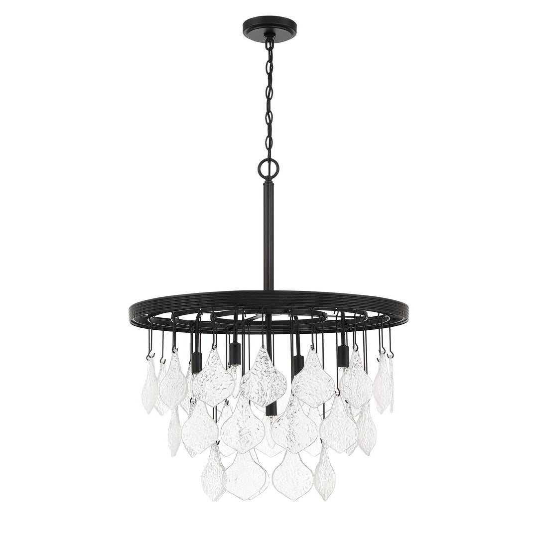 CRAFTMADE Vesi 5 Light Pendant in Flat Black