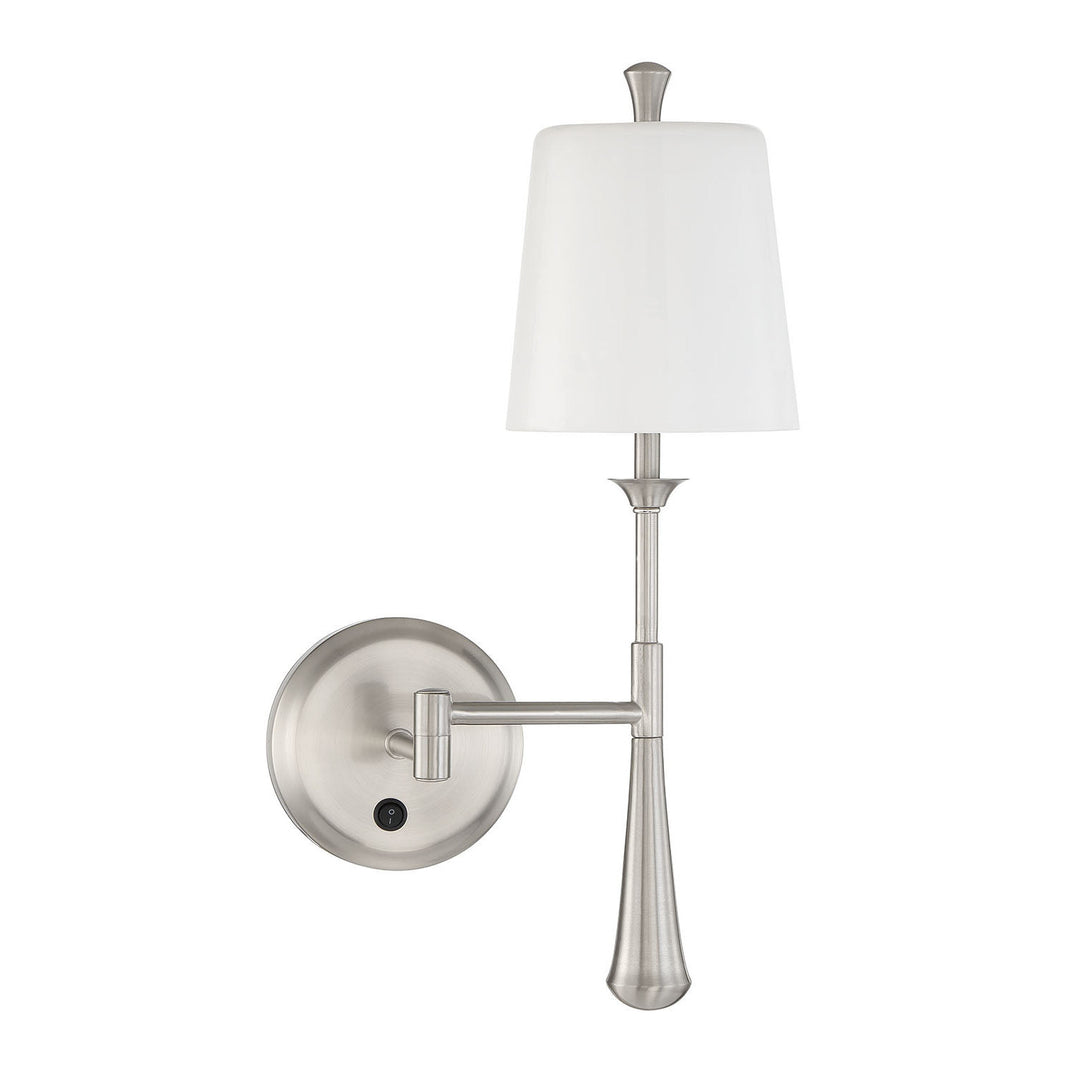 CRAFTMADE Palmer 1 Light Swing Arm Wall Sconce in Brushed Polished Nickel