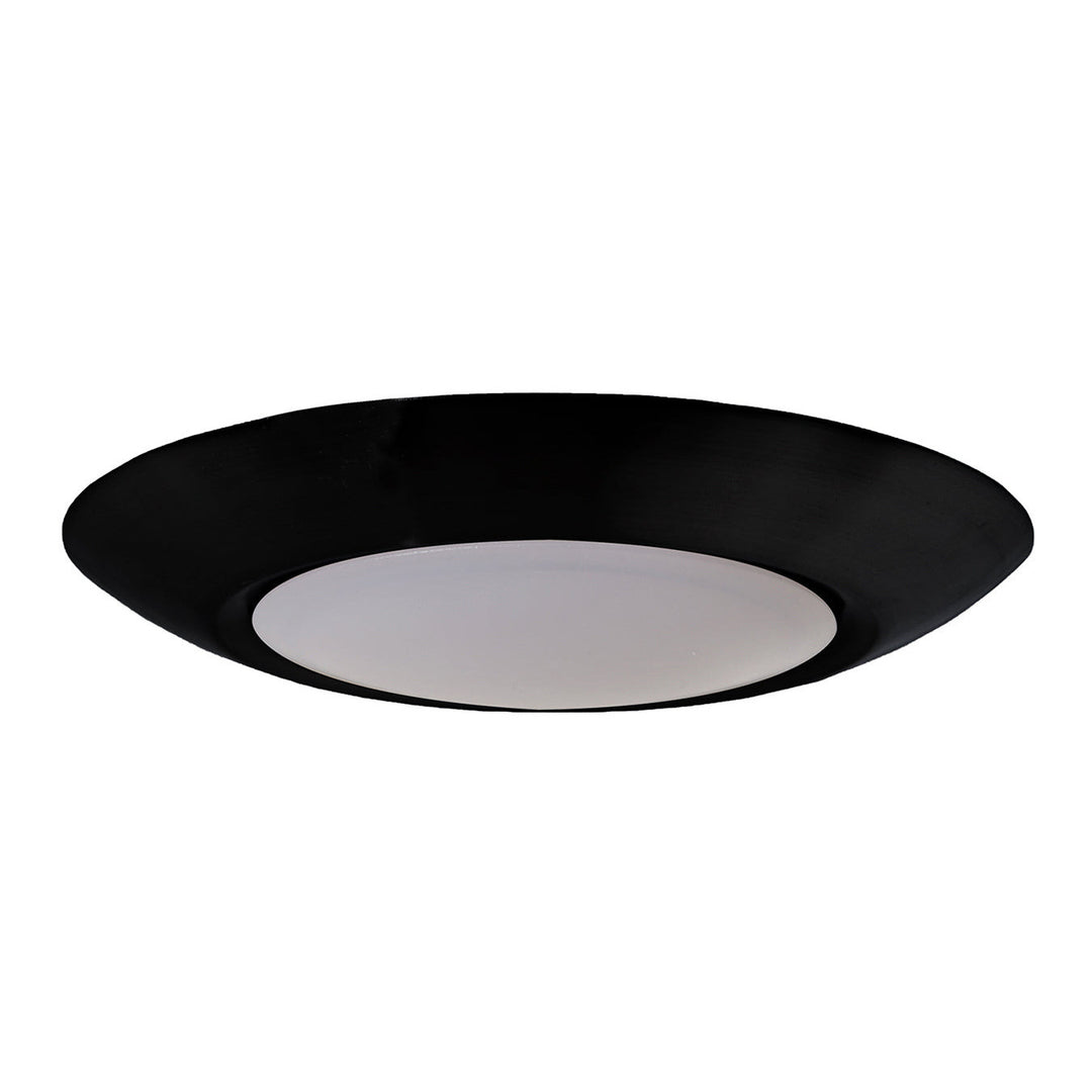 CRAFTMADE Slim Line 1 Light 4" LED Flushmount in Flat Black (6" Overall Diameter)