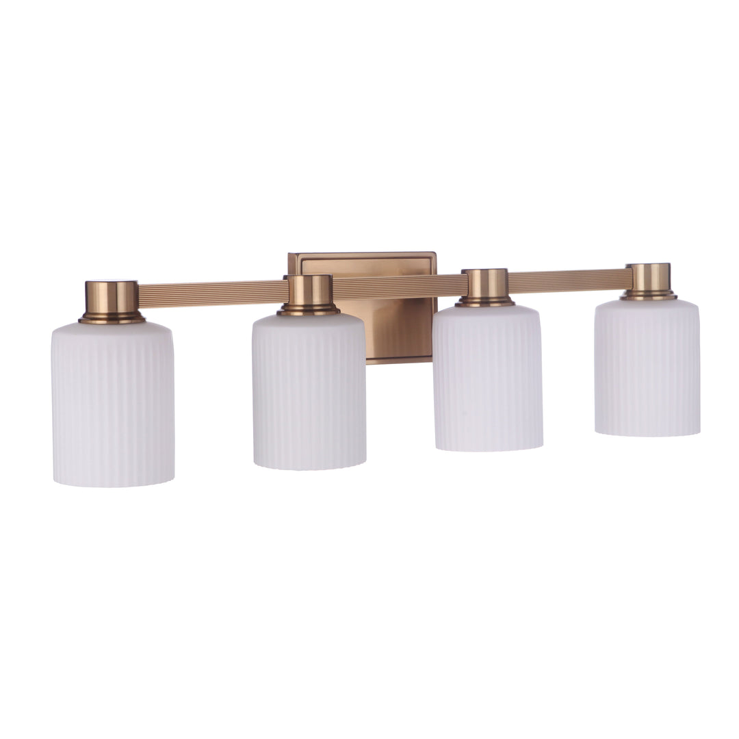 CRAFTMADE Bretton 4 Light Vanity in Satin Brass