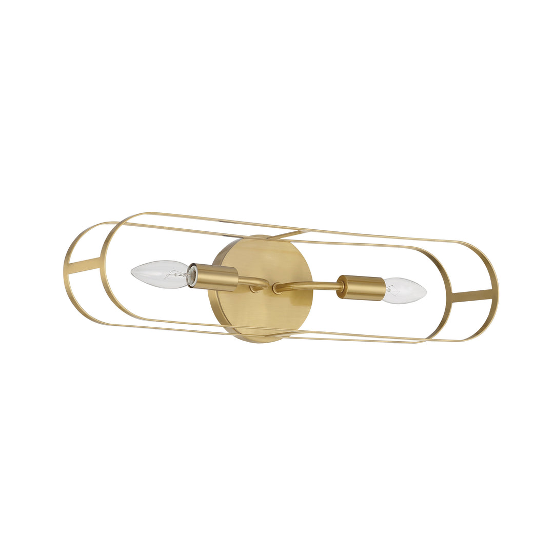 CRAFTMADE Mindful 2 Light Linear Sconce in Satin Brass