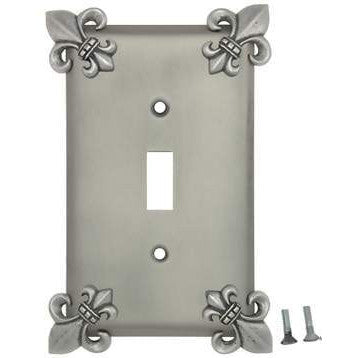 Fleur-De-Lis Wall Plate (Bright Nickel Finish) ANNE AT HOME