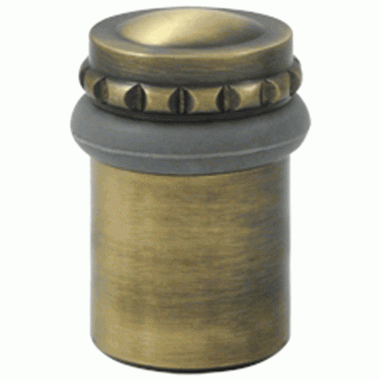 DELTANA Floor Mounted Bumper Door Stop (Antique Brass Finish)