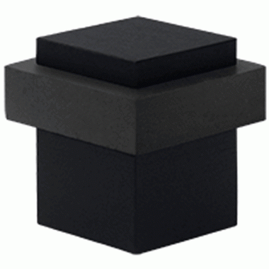 DELTANA Floor Mounted Bumper Door Stop (Flat Black Finish)