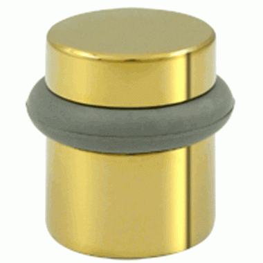 DELTANA Floor Mounted Bumper Door Stop (Polished Brass Finish)