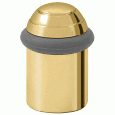 DELTANA Floor Mounted Bumper Door Stop (Polished Brass Finish)