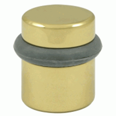 DELTANA Floor Mounted Bumper Door Stop (Polished Brass Finish)