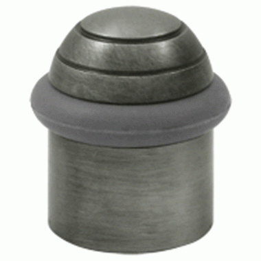 DELTANA Floor Mounted Bumper Door Stop With Dome Cap (Antique Nickel Finish)