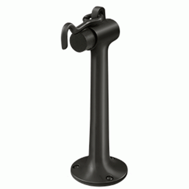 DELTANA Floor Mounted Bumper Door Stop With Hook & Eye Oil Rubbed Bronze Finish