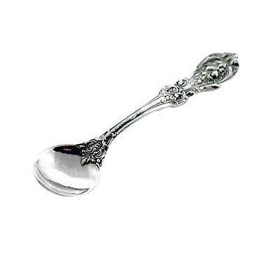 Floral Design Sterling Salt Spoon Copper Mountain Hardware