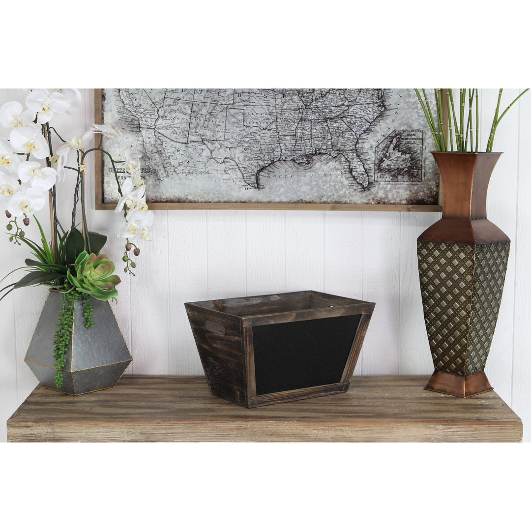 CHEUNGS Seraphine Tapered Wood Storage Crate & Chalkboard