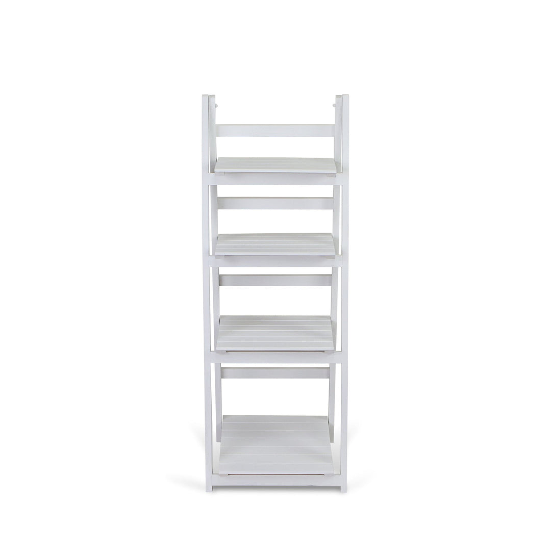 CHEUNGS Foxley 4 Tier Folding Wood Shelf - White