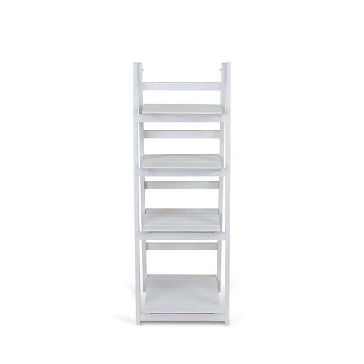 CHEUNGS Foxley 4 Tier Folding Wood Shelf - White