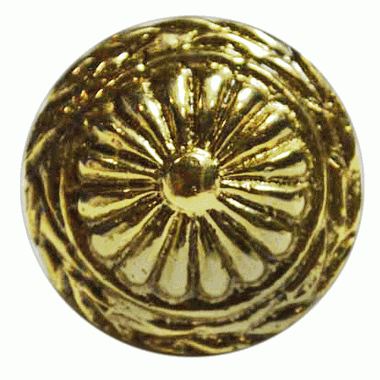 COPPER MOUNTAIN HARDWARE Georgian Rope Solid Brass Cabinet Knob (Polished Brass Finish)