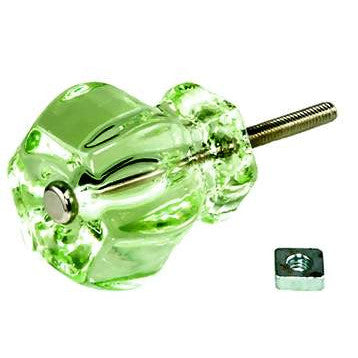 COPPER MOUNTAIN HARDWARE 1 1/2 Inch Depression Green Glass Knobs