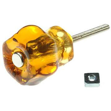 COPPER MOUNTAIN HARDWARE 1 1/4 Inch Warm Amber Glass Knobs