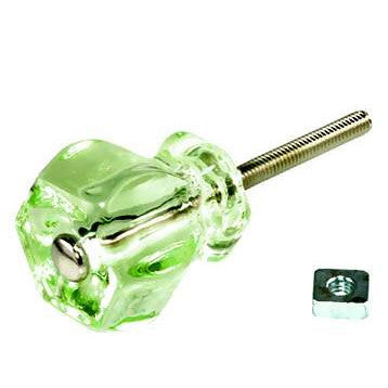 COPPER MOUNTAIN HARDWARE 1 1/4 Inch Depression Green Glass Knobs