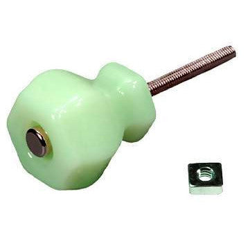 COPPER MOUNTAIN HARDWARE 1 1/2 Inch Milk Green (Jade or Jadeite) Glass Cabinet Knob