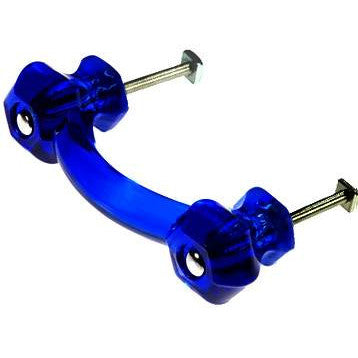 COPPER MOUNTAIN HARDWARE 4 1/4 Inch Overall (3 Inch c-c) Cobalt Blue Glass Cabinet Handles