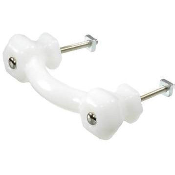 COPPER MOUNTAIN HARDWARE 4 1/4 Inch Overall (3 Inch c-c) Genuine White Milk Glass Pulls