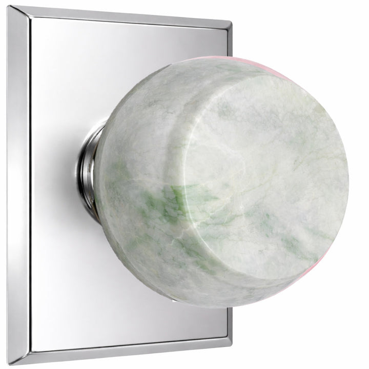 Magnifique® Rectangular Door Set with Green Jade Knobs (Several Finishes Available)