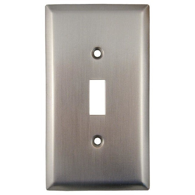 4 1/2 Inch Solid Brass Traditional Switch Plate (Brushed Nickel Nickel) DELTANA