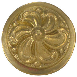 COPPER MOUNTAIN HARDWARE 1 1/3 Inch Solid Brass Baroque / Rococo Knob (Polished Brass Finish)