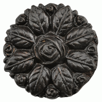 COPPER MOUNTAIN HARDWARE 2 1/8 Inch Victorian Floral Rose Cabinet Knob (Oil Rubbed Bronze)