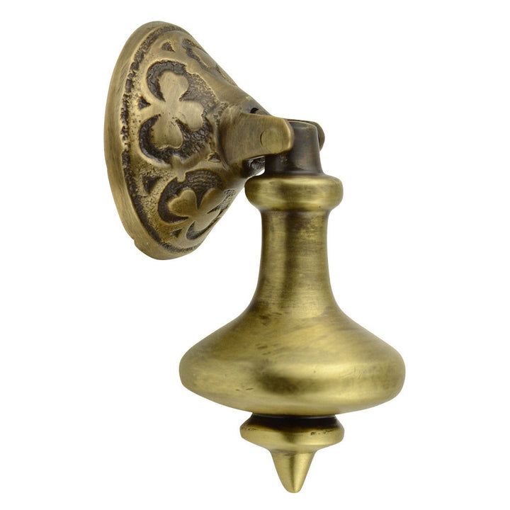 COPPER MOUNTAIN HARDWARE 3 Inch Solid Brass Clover Drop Pull (Antique Brass Finish)