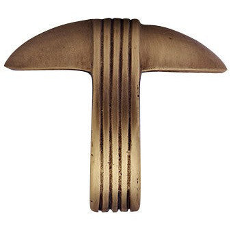 COPPER MOUNTAIN HARDWARE 2 5/8 Inch Overall (2 Inch c-c) Solid Brass Art Deco Pull (Antique Brass Finish)