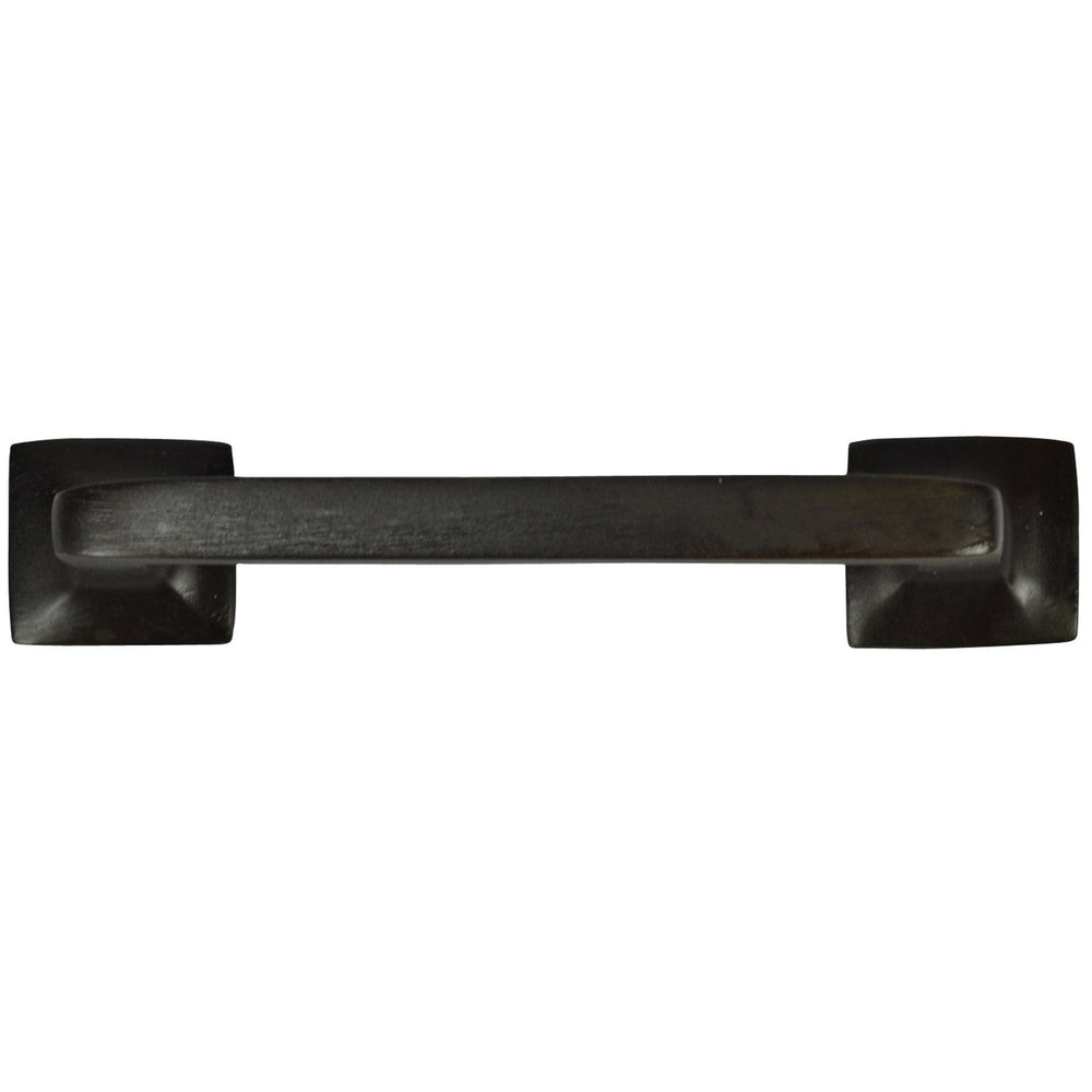 COPPER MOUNTAIN HARDWARE 4 1/4 Inch Overall (3 Inch c-c) Solid Brass Square Traditional Pull (Oil Rubbed Bronze Finish)