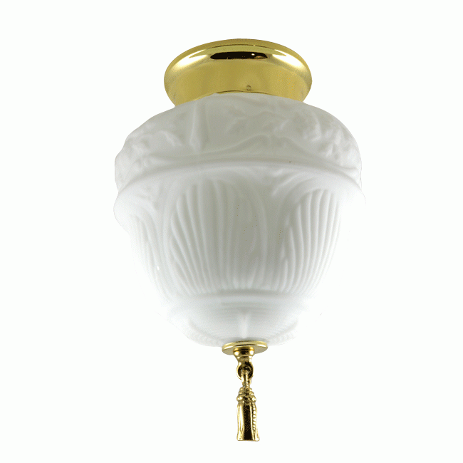 Copper Mountain Hardware Glass Colonial Revival Style Light Fixture (Polished Brass Finish)