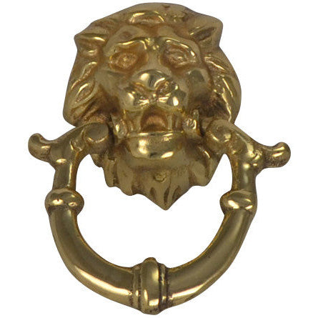 COPPER MOUNTAIN HARDWARE 2 4/5 Inch Solid Brass Lion Drop Drawer Ring Pull (Polished Brass)