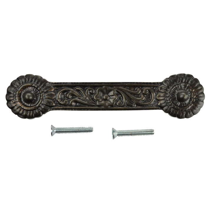 4 1/4 Inch Overall (3 3/8 Inch c-c) Solid Brass Unique Circle Pull Handle (Oil Rubbed Bronze Finish) COPPER MOUNTAIN HARDWARE