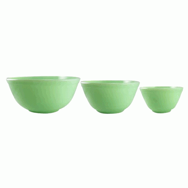 Jadeite Glass Mixing Bowl Set of 3 Copper Mountain Hardware