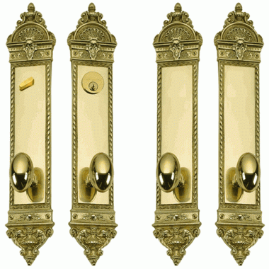 COPPER MOUNTAIN HARDWARE L'Enfant Style Deadbolt Entryway Set (Polished Brass Finish)