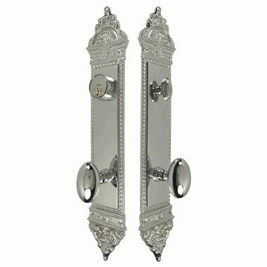 COPPER MOUNTAIN HARDWARE L'Enfant Style Deadbolt Entryway Set (Polished Chrome)