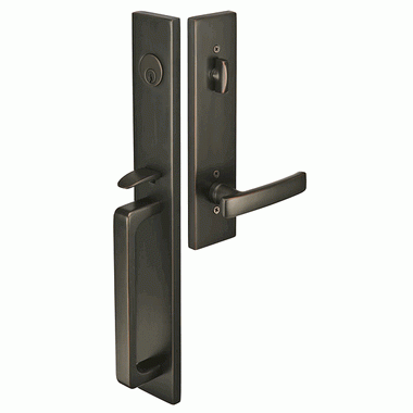 EMTEK Solid Brass Lausanne Style Entryway Set (Oil Rubbed Bronze Finish)